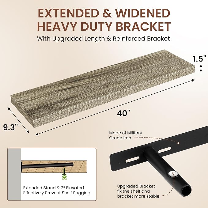 Dreamland 40 Inches Floating Shelves - Image 3