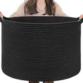 INDRESSME XXXLarge Blanket Basket 21.7" x 21.7" x 13.8" Woven Storage Baskets by INDRESSME