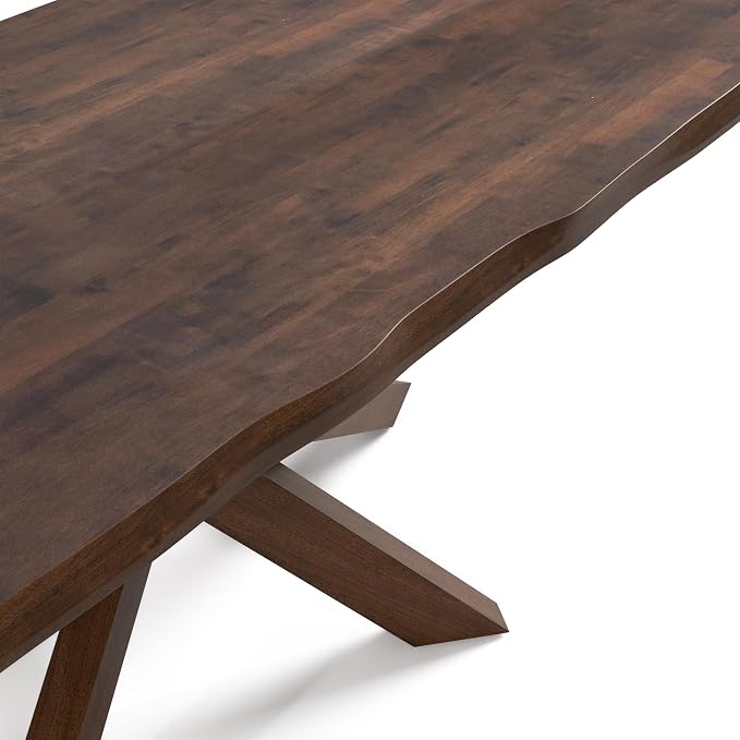 Furniture of America Nazaen II 71" Mid-Century Modern Solid Wood Live Edge - Image 7