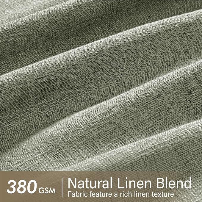 MIULEE Pinch Pleated Thick Linen Curtains 84 Inches Long 2 Panels - Image 4