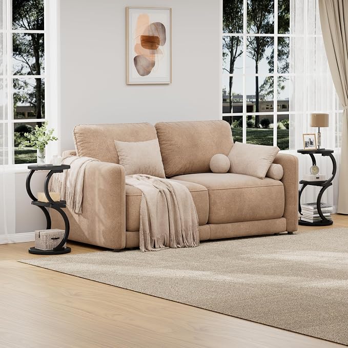 JUSTOGO Small Round Side Table, 3-Tier End Table - Image 9