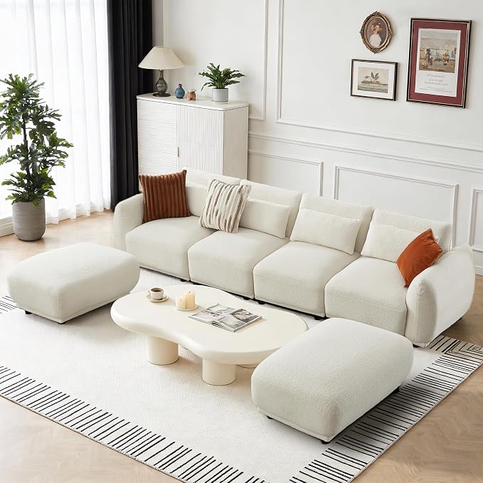 U Shaped Cloud Sectional, Convertible L Shaped Couch by PINSOLID