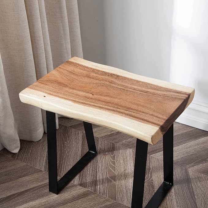 Greenage Natural Wood Rectangle Bench 20"x14"x18" Coffee Side Table by Organicwooddesignsexudingvitality