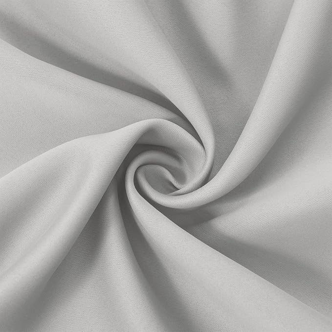 LEMOMO Blackout Curtains 42 x 95 inch/Light Grey Curtains Set of 2 - Image 5