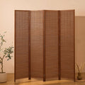 4 Panel Room Divider and Extra Wide Folding Privacy Screen, Bamboo Room Divider by cocosica