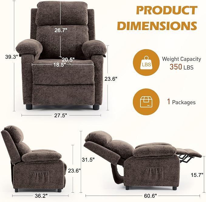 Korser Recliner Chair, Living Room Chairs - Image 2