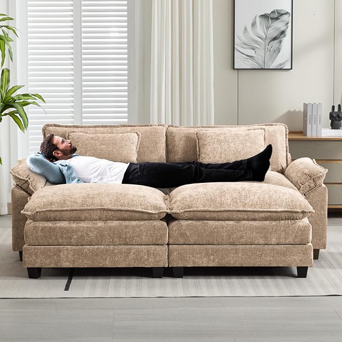 Oprisen 86" Modular Sectional Sofa, Comfy Cloud Couch Sectional Sofa - Image 5