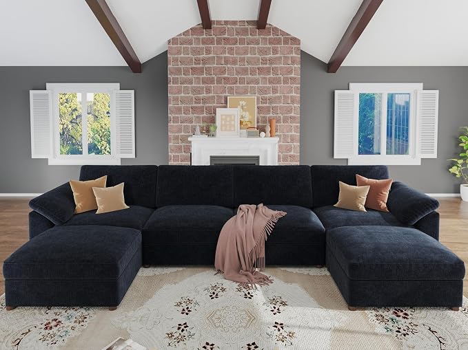 EASE MOOSE Oversized Modular Sectional Sofa, FSC Certified Extra Large U Shape by EASEMOOSE
