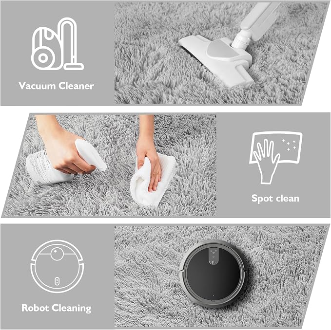 Shag Area Rug for Bedroom 5x8, Soft Fuzzy Rug Non-Shedding Indoor Plush Carpet - Image 4