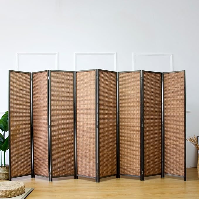Furnnylane 8 Panel Bamboo Room Divider - Image 4