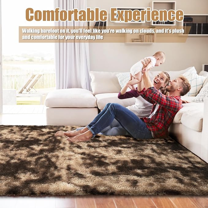 8x10 Fluffy Area Rugs for Living Room, Shag Area Rug for Bedroom, Soft Fuzzy - Image 7