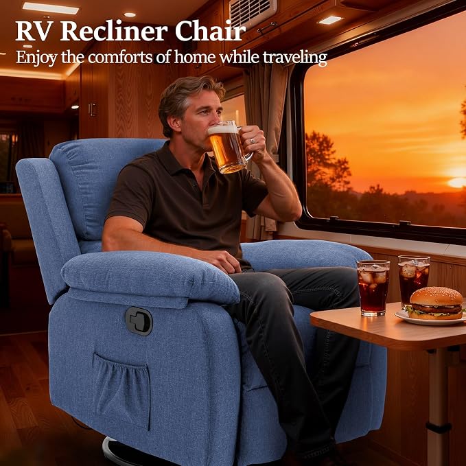 Korser Recliner Chair, 360 Swivel Rocker Chair - Image 7