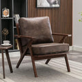 Bonzy Home Accent Chairs for Living Room, PU Leather Mid Century Modern Wood by BonzyHome
