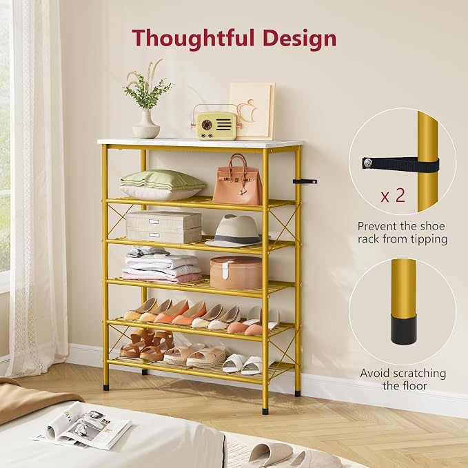 Tajsoon 6 Tier Shoe Rack Organizer - Image 7