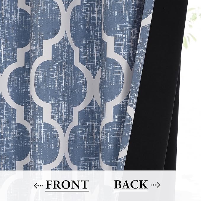Beauoop 100% Blackout Curtains 54 Inches Long 2 Panels - Image 3