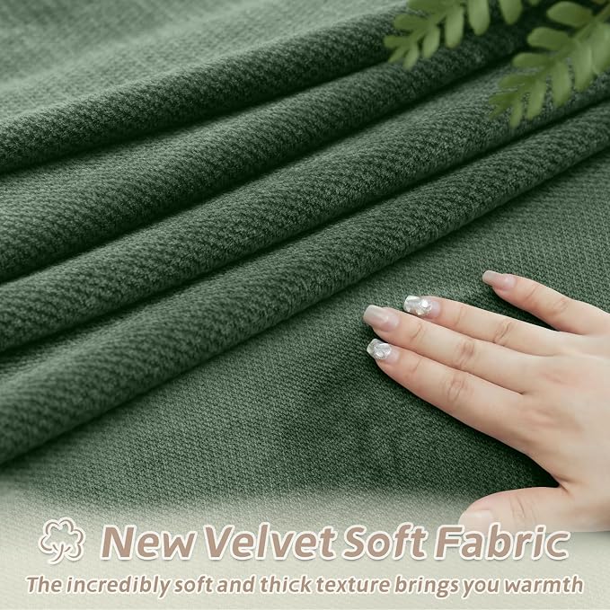 Arfntevss Sectional Recliner Couch Covers Velvet Corner Sectional Sofa Cover - Image 4