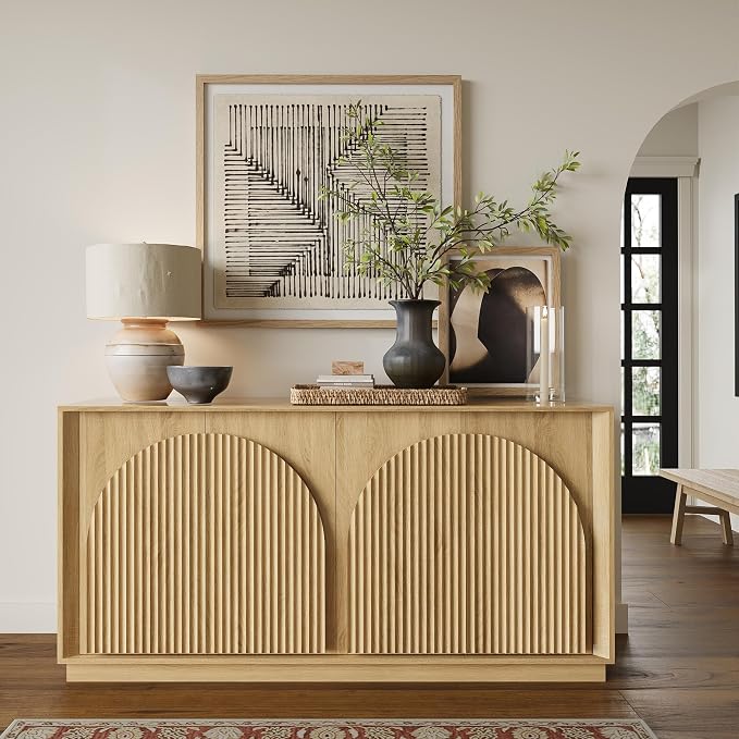 win2win Fluted Sideboard Buffet Cabinet - Image 3