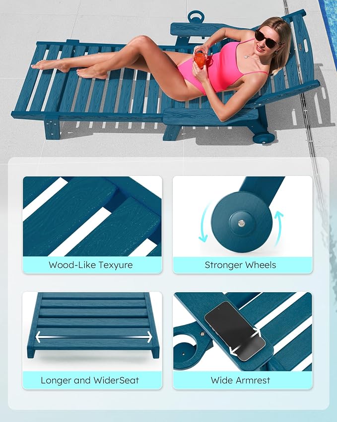 Patio Chaise Lounge Chair Outdoor - Image 5