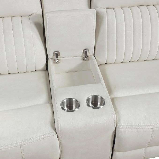 Lexicon Manual Double Reclining Loveseat, Polished Microfiber Manual Wall - Image 11