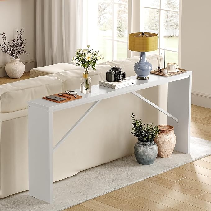 MAHANCRIS Console Table, 62.2" Long Sofa Table Behind Couch, Narrow Entryway - Image 2