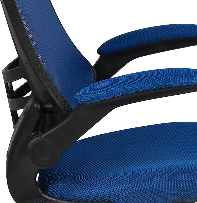 Flash Furniture Kelista Mid-Back Blue Mesh Swivel Ergonomic Task Office Chair - Image 11