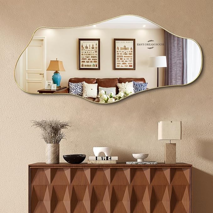 Large Irregular Mirror, Unique Shaped Abstract Wall Mirrors - Image 7