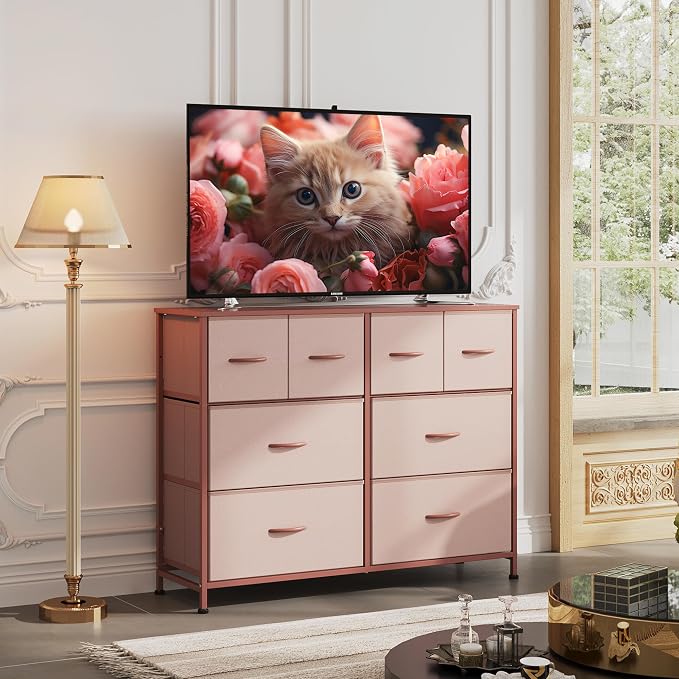WLIVE 8 Drawer Dresser for Bedroom, Wide Fabric Dresser Storage Organizer - Image 2
