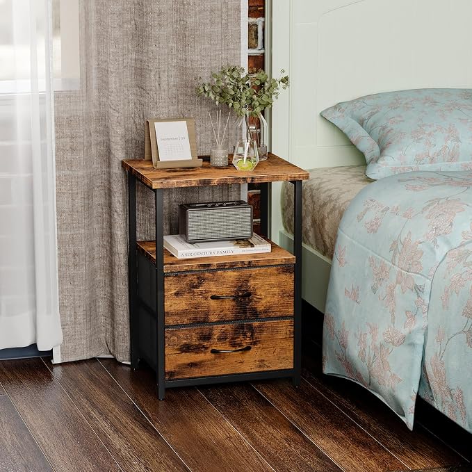 Fixwal Night Stand with Charger Station, Nightstand with Charging Station & - Image 6