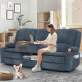Yolsali 3-Seater Recliner Sofa, Manual Reclining Couch by SavortheHappyMoments