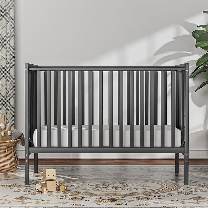 Baby Crib 5-in-1 Convertible, Wood Full Size Toddler Bed - Image 2