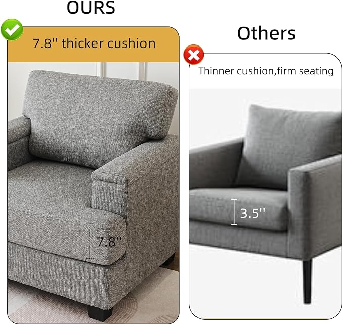 Oversized Accent Chair with Armrest Organizer, Comfy Living Room Chairs with - Image 6