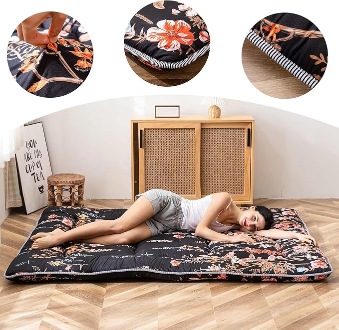 MAXYOYO Japanese Futon Mattress Floor Mattress Sleeping Pad Foldable Mat Roll - Image 3