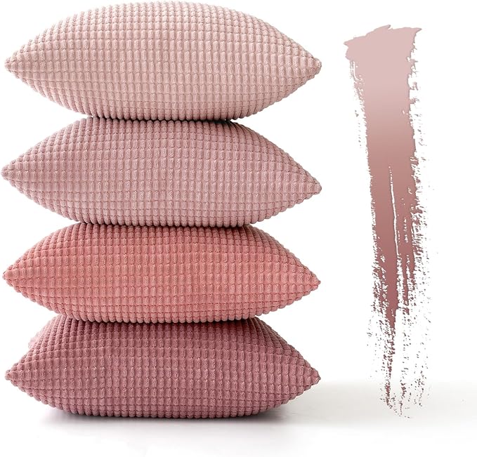 MIULEE Aesthetic Pink Spring Decorative Pillow Covers 18x18 Inch Set of 4 - Image 6