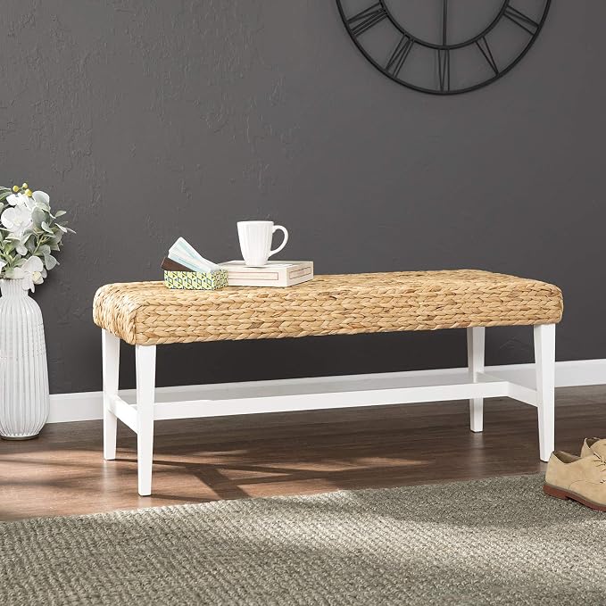SEI Furniture Woven Coffee Table Bench - Image 2