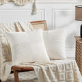 Fancy Homi 2 Packs Cream White Big Decorative Throw Pillow Covers 24x24 Inch by Fancy+Homi