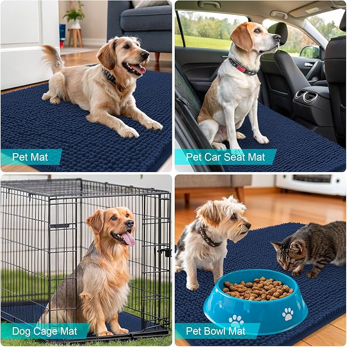 OLANLY Dog Door Mat for Muddy Paws 44x24, Absorbs Moisture and Dirt, Absorbent - Image 7