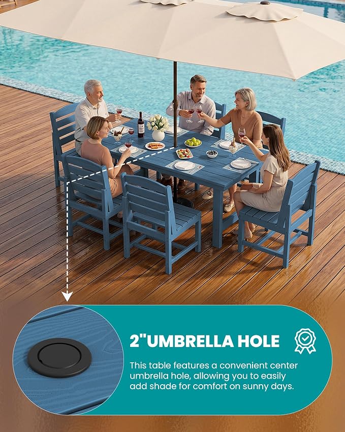 SERWALL Patio Dining Sets for 10 Person, HDPE Dining Set - Image 4