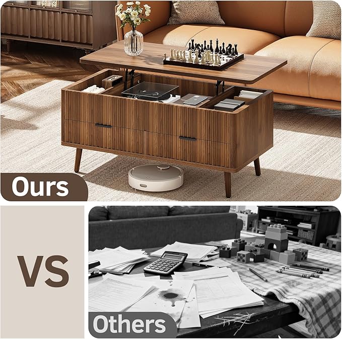 Lift Top Coffee Table with Storage - Image 6