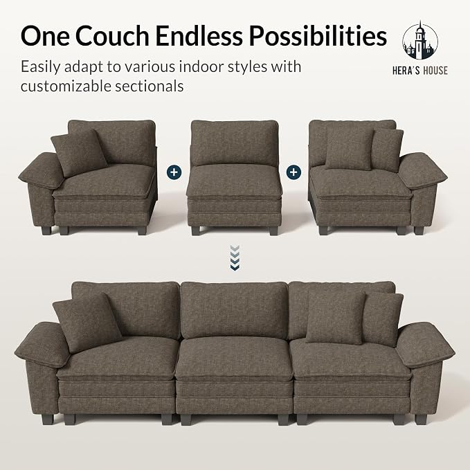 HERA'S HOUSE 158" Modular Sectional Sofa, Oversized L Shaped Couches - Image 7