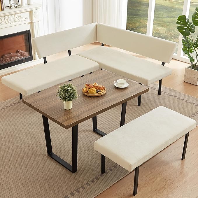 HIPIHOM 3-Piece Corner Dining Table Set by HIPIHOM