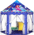 Monobeach Mermaid Princess Tent Girls Blue Large Playhouse Kids Castle Play Tent by Monobeach