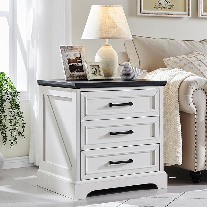 ACCOHOHO Farmhouse Nightstand - Image 3