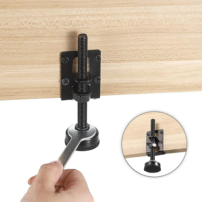 OwnMy 4 Packs Adjustable Furniture Leveling Feets L Shaped Furniture Levelers - Image 6