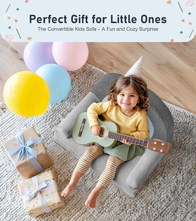 little dove Extra Wide Soft Toddler Couch Fold Out, Comfy Toddler Chair - Image 7