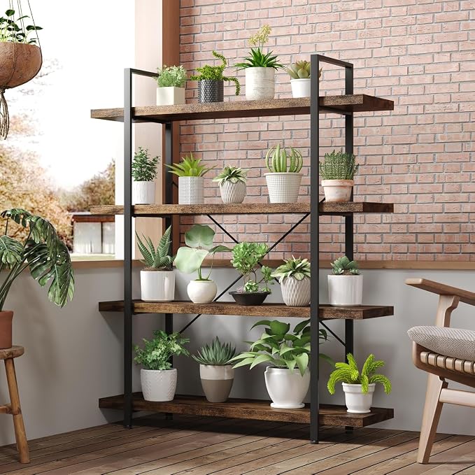 OtterOasis Heavy Duty 4-Tier Industrial Bookcase, 120lbs Shelf Capacity - Image 5