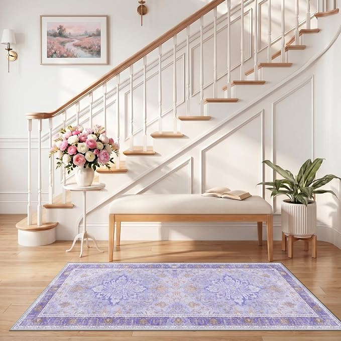 RELEANY Area Rugs 2'6"x5' Runner Rug Non Slip Washable - Image 2