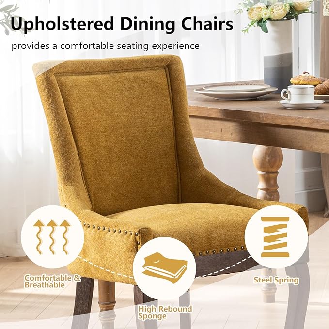 Modern Dining Chairs Set of 4, High Back Dining Chairs Side Chairs - Image 4