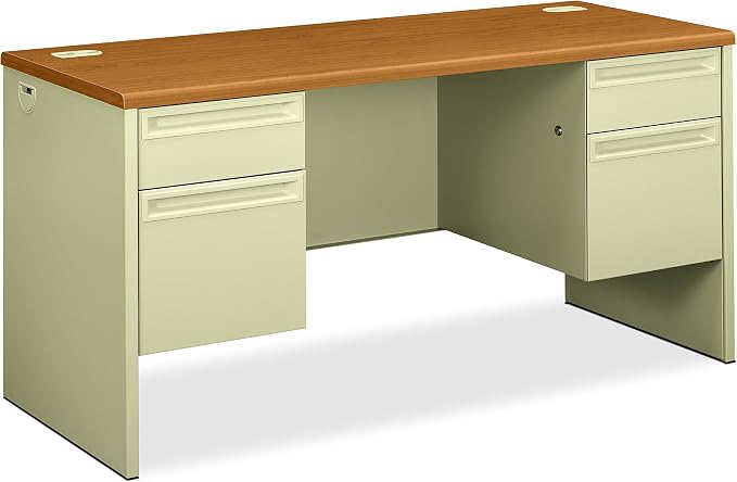 HON Credenza with Kneespace, 60 by 24 by 29-1/2-Inch, Harvest/Putty by HON