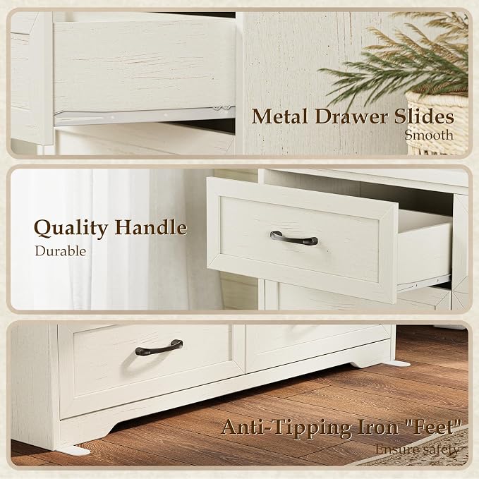 AODK Farmhouse 6 Drawer Dresser - Image 5
