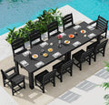 SERWALL HDPE Dining Set for 10 – 2 Tables, 8 Armless + 2 Armchairs. Includes 10 by SERWALL